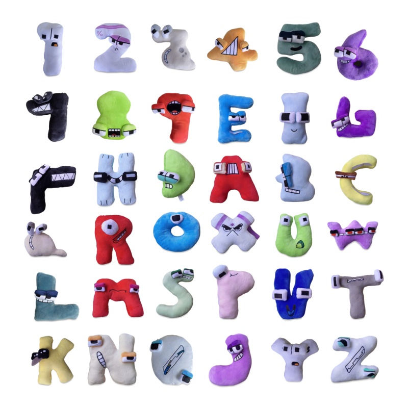 Kids Educational - Alphabet Numbers & More - مجموعة من 26 قطعة من الدمى