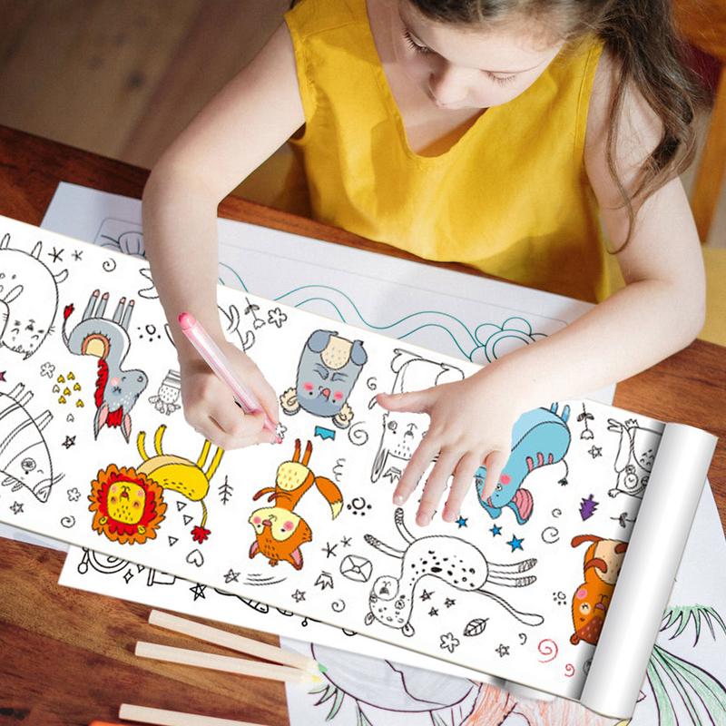 لفة ورق تلوين للأطفال كارتونية - مراجعة Kids Education Wallpaper وسعره