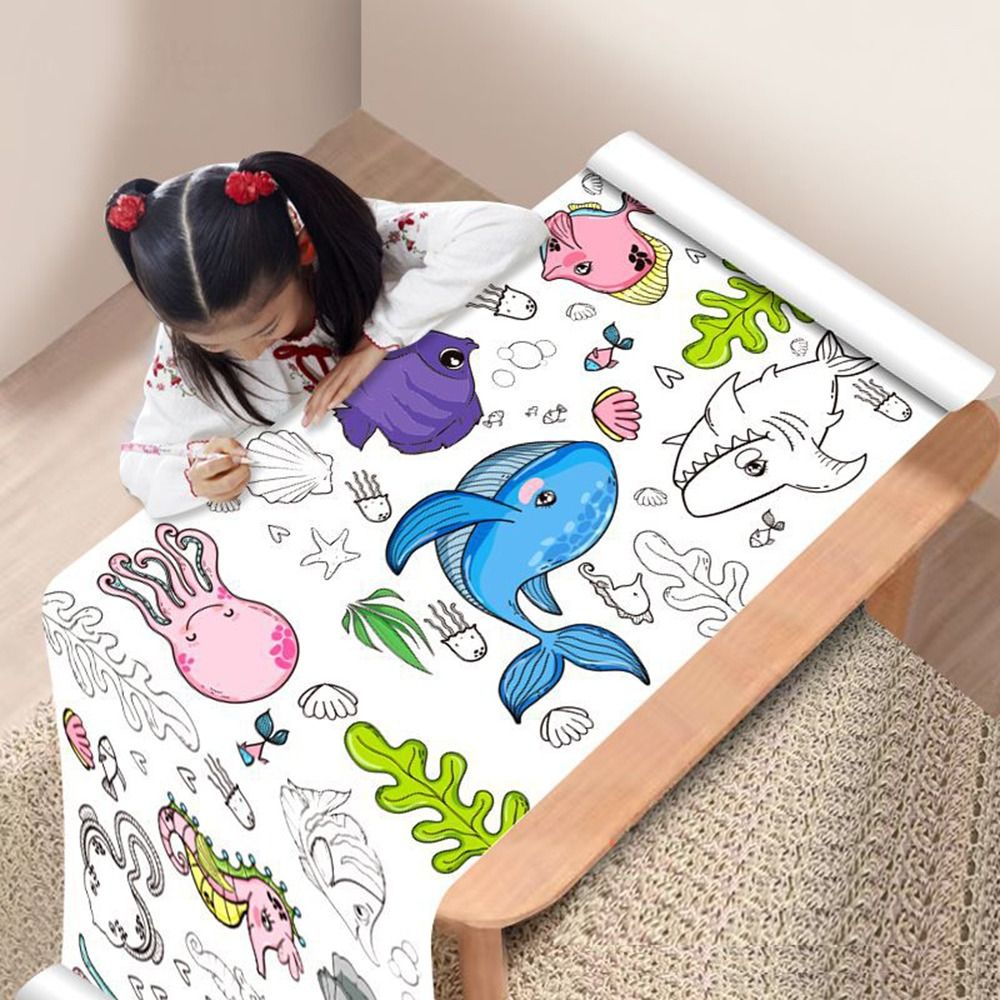 ملصق جداري على شكل لفافة للرسم - مراجعة Kids Educational Workbooks وسعره