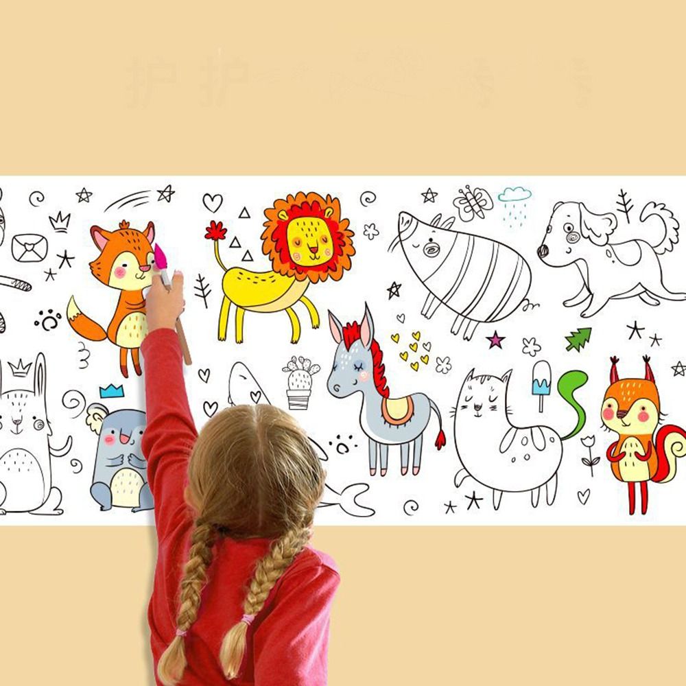 ملصق جداري على شكل لفافة للرسم - مراجعة Kids Educational Workbooks وسعره