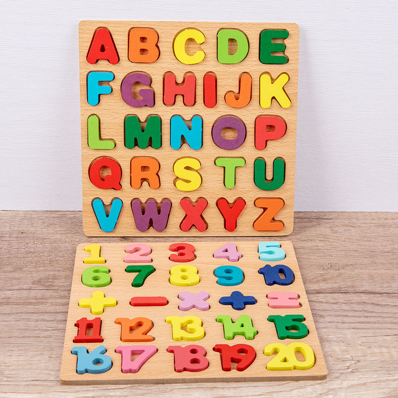 لعبة ألغاز خشبية بأحرف أبجدية  - مراجعة Kids Educational - Alphabet Numbers & More وسعره