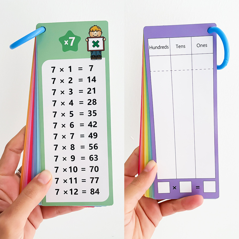 0-12 مخططات الضرب، بطاقات جدول - مراجعة Kids Education Table وسعره