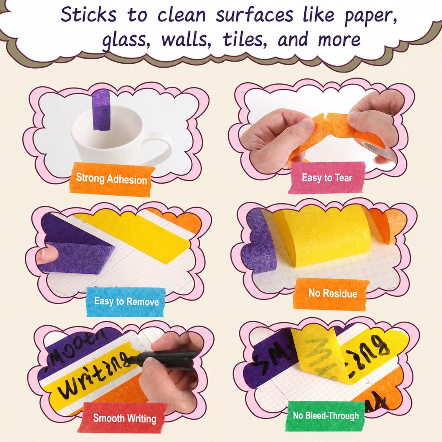 شريط لاصق بـ 7 ألوان، شريط جدا - مراجعة Kids Education Wallpaper وسعره