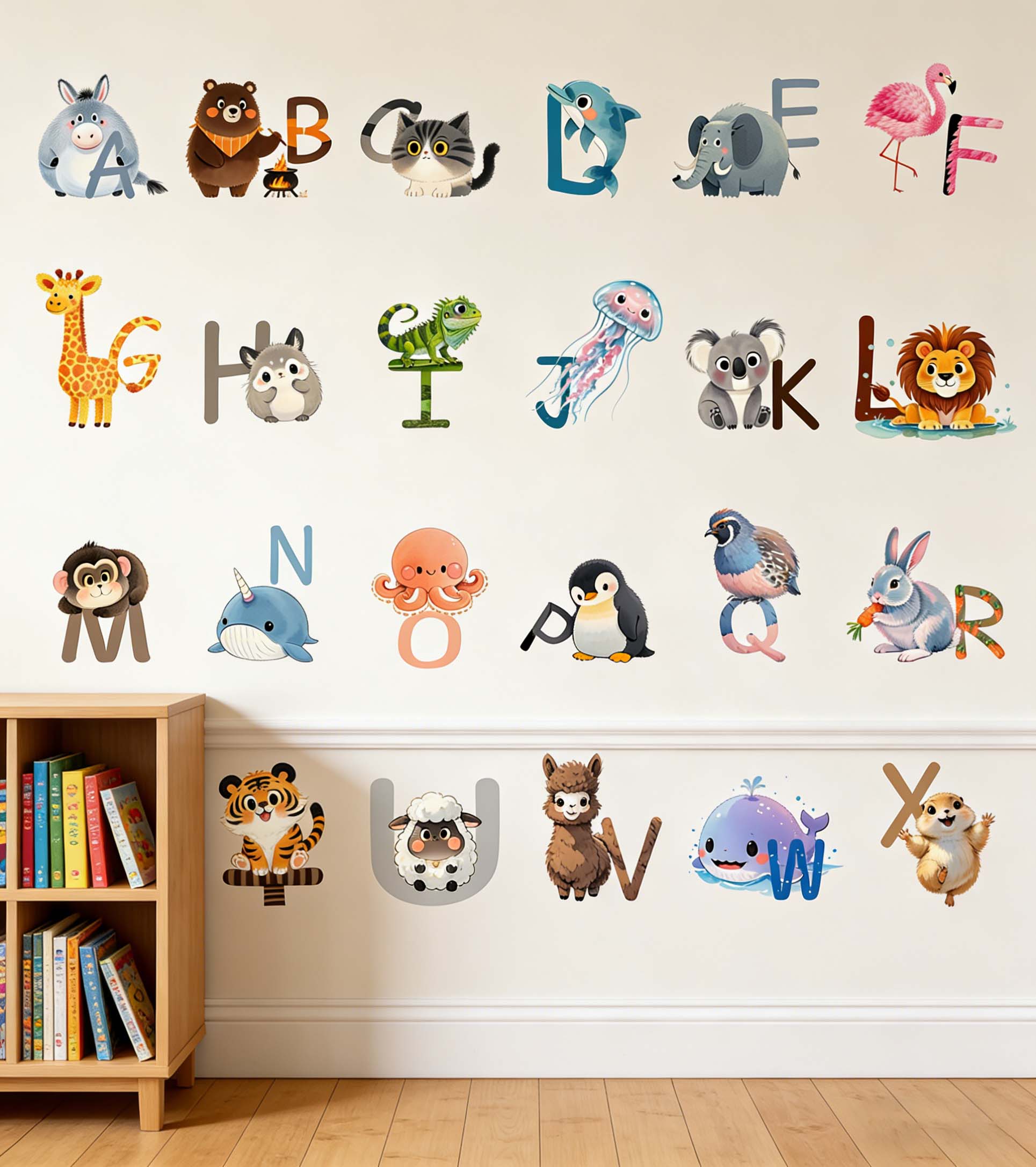 ملصقات جدارية للأبجدية الإنجلي - مراجعة Kids Education Wallpaper وسعره